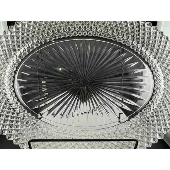 Vintage Anchor Hocking Clear Miss America Oval Serving Platter - Picture 3 of 5